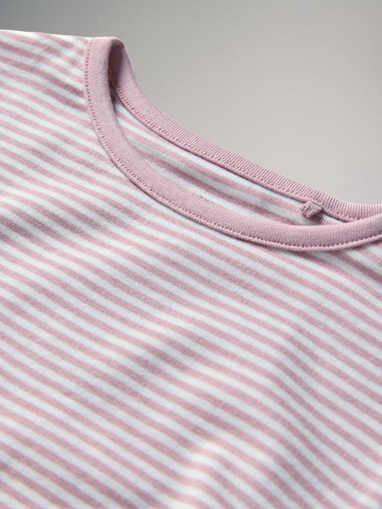 The Set White/Pink/Green 5 Pack Snuggle Fit Cotton Jersey Pyjamas Set - Image 6 of 6 The Set White/Pink/Green 5 Pack Snuggle Fit Cotton Jersey Pyjamas Set - Image 6 of 6