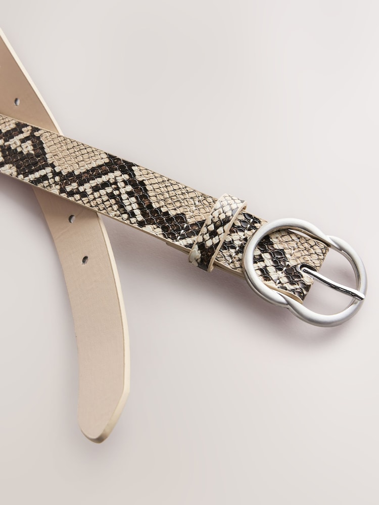 Snake Print Regular PU Belt - Image 2 of 3 Snake Print Regular PU Belt - Image 2 of 3