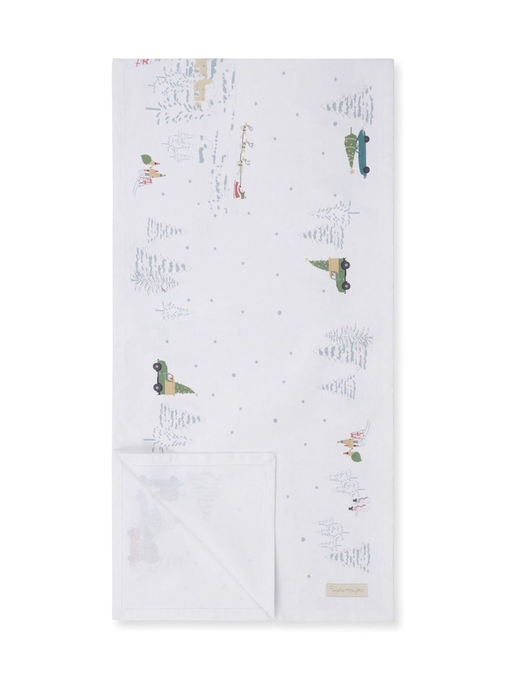 Sophie Allport Off White Home for Christmas Border Table Runner - Image 3 of 3 Sophie Allport Off White Home for Christmas Border Table Runner - Image 3 of 3