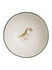 Sophie Allport Natural Robin Stoneware Nibbles Bowl - Image 3 of 3