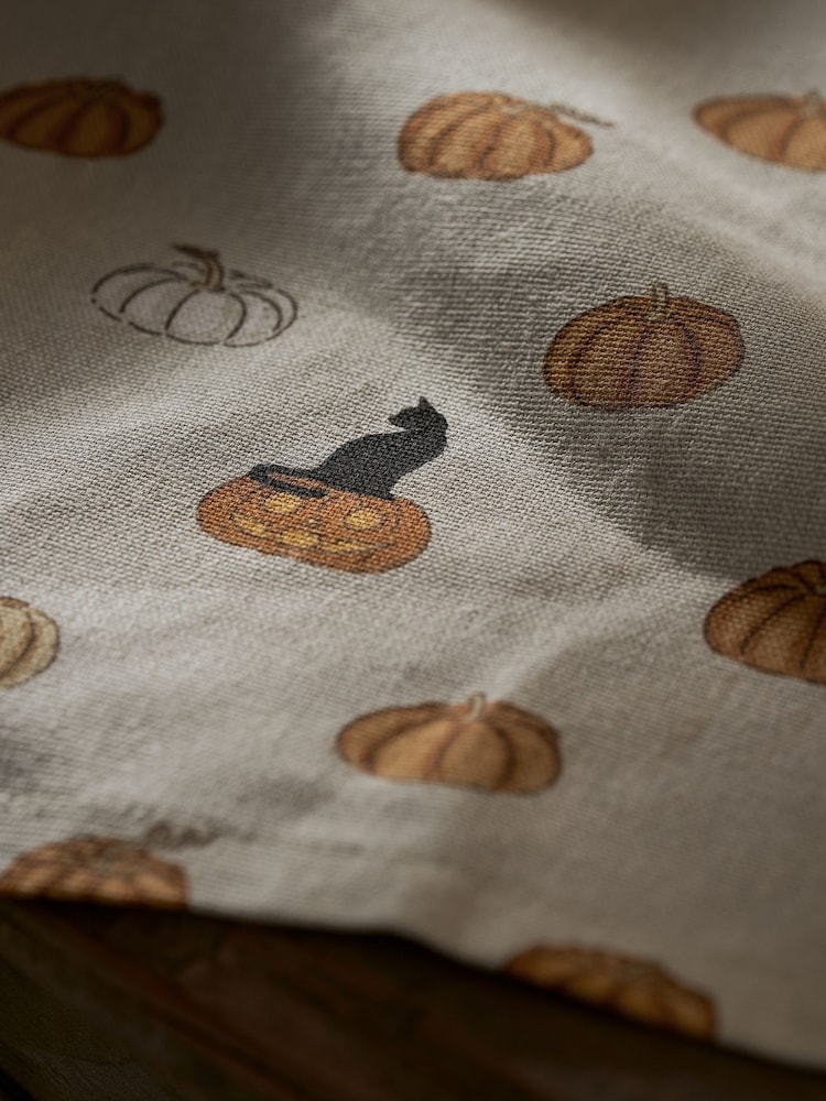 Sophie Allport Set of 4 Natural Trick or Treat Napkins - Image 2 of 3