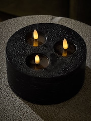 Black LED 3 Wick Candle - Image 3 of 4
