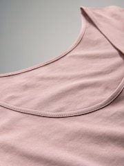 The Set Navy Blue/Chocolate Brown/Dark Red/Mid Pink 4 Pack Scoop Back Long Sleeved T-Shirts - Image 6 of 7