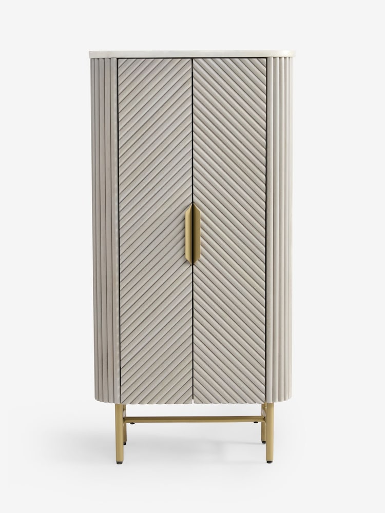 Light Grey Valencia Storage Console Cabinet - Image 1 of 5 Light Grey Valencia Storage Console Cabinet - Image 1 of 5