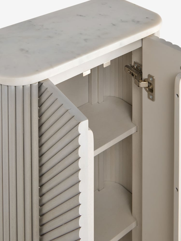 Light Grey Valencia Storage Console Cabinet - Image 8 of 8 Light Grey Valencia Storage Console Cabinet - Image 8 of 8