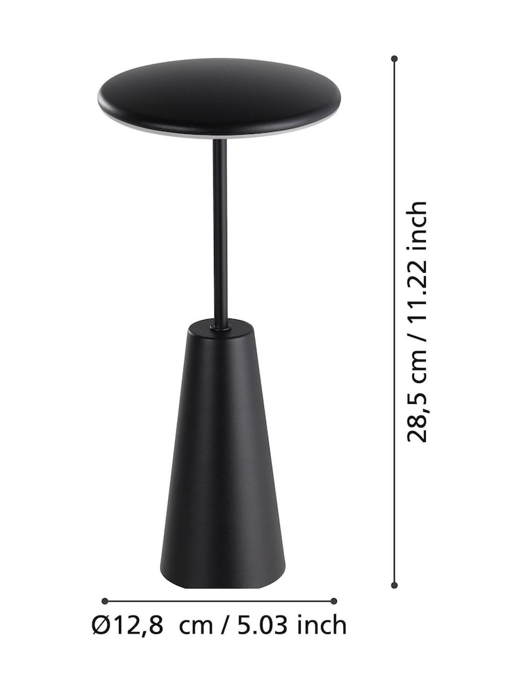 Eglo Black Piccola LED Touch Table Light - Image 4 of 6