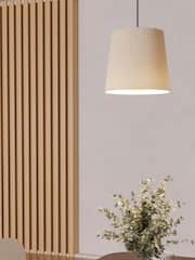 Eglo Black Febres Fabric and Steel Shade Pendant Ceiling Light - Image 1 of 6