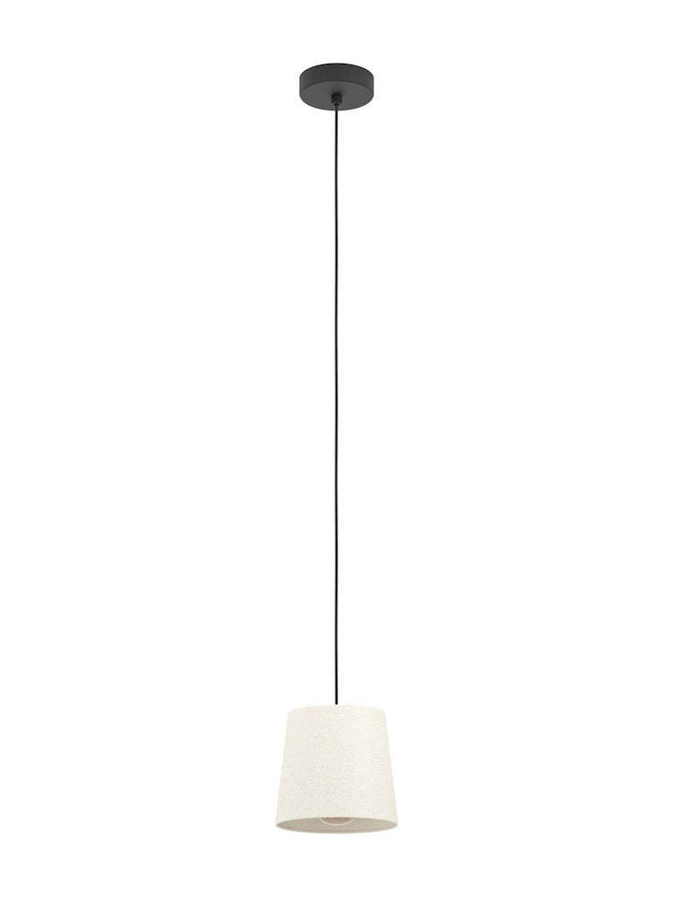 Eglo Febres Fabric and Steel Shade Pendant Ceiling Light - Image 3 of 6