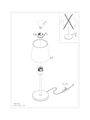 Eglo Febres Fabric and Steel Contemporary Table Lamp - Imagen 6 de 6