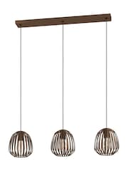Eglo Espinal Steel Caged Style Contemporary 3 Pendant - Bild 3 von 4