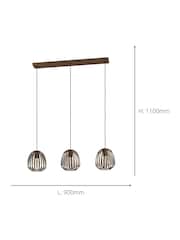 Eglo Espinal Steel Caged Style Contemporary 3 Pendant - Bild 4 von 4