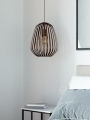 Eglo Brown Espinal Steel Caged Style Contemporary Pendant - Image 2 of 6