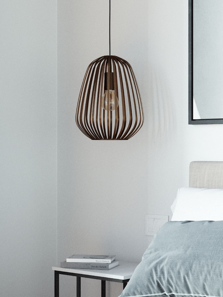 Eglo Brown Espinal Steel Caged Style Contemporary Pendant - Image 2 of 6