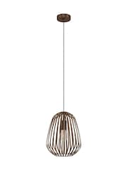 Eglo Brown Espinal Steel Caged Style Contemporary Pendant - Image 3 of 6