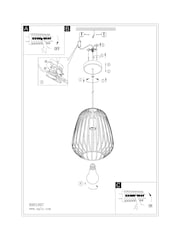 Eglo Brown Espinal Steel Caged Style Contemporary Pendant - Image 6 of 6