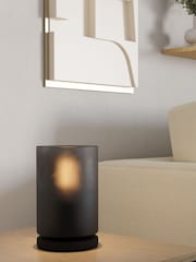 Eglo Black Colomera Glass and Steel Minimalist Table Lamp - Image 1 of 6
