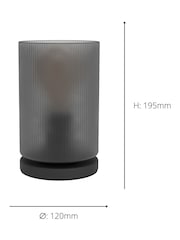 Eglo Black Colomera Glass and Steel Minimalist Table Lamp - Image 4 of 6
