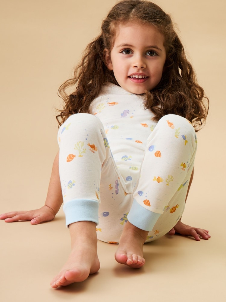 MORI Cream Little Fish Blend Pyjamas Set - Image 2 of 4