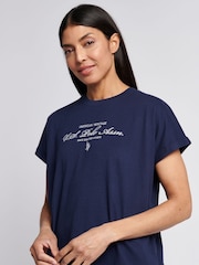 modra - ZDA Polo Assn. Ženska premium grafika 100% bombaž Grown On Sleeve - Slika 4 iz 7