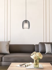 Eglo Black Ciampino Steel and Glass Pendant - Image 1 of 5