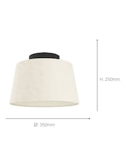 Eglo Black Febres Fabric and Steel Contemporary Ceiling Light - Image 5 of 6