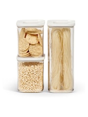 Mepal White Modula Stackable 3 Piece Kitchen Storage Set - Image 1 of 1