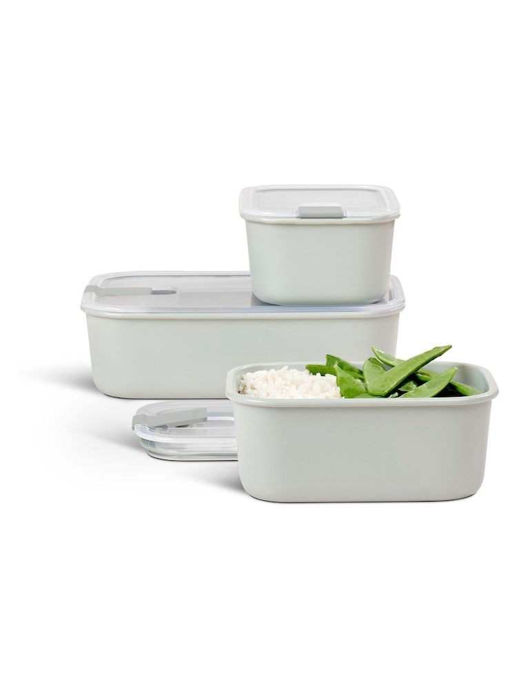 Mepal Nordic White Easyclip 'One Clip' 3 Piece Food Storage Set - Image 2 of 2