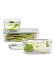Mepal Nordic Sage Easyclip 'One Clip' 3 Piece Glass Food Storage Set - Image 2 of 2