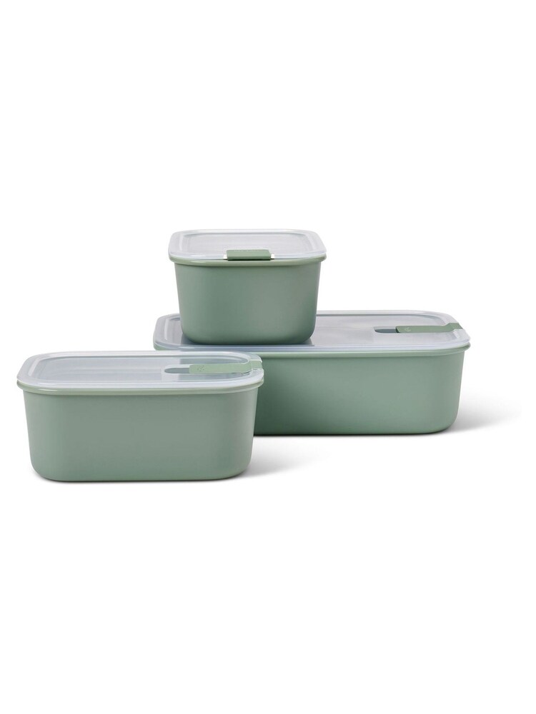 Mepal Nordic Sage Easyclip 'One Clip' 3 Piece Food Storage Set - Image 1 of 2 Mepal Nordic Sage Easyclip 'One Clip' 3 Piece Food Storage Set - Image 1 of 2