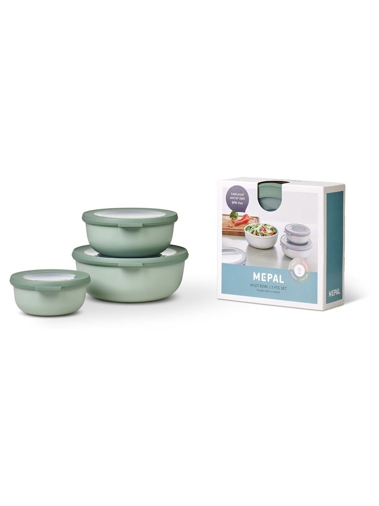 Mepal Nordic Sage Cirqula Round 3 Piece Food Storage Set - Image 2 of 2