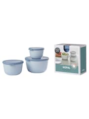 Mepal Nordic Blue Cirqula Round 3 Piece Food Storage Set - Image 2 of 2
