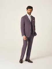 Skopes Purple Tailored Tailored Fit Beckett Suit Jacket - Image 4 of 8
