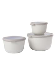 Mepal Nordic White Cirqula Round 3 Piece Food Storage Set - Image 1 of 2