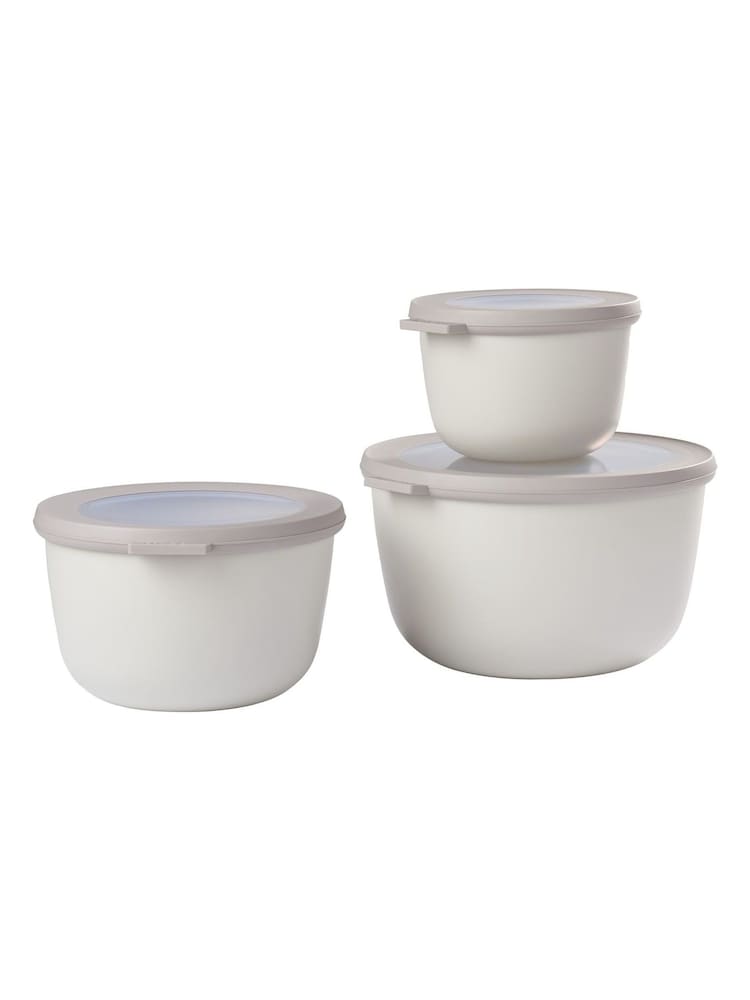 Mepal Nordic White Cirqula Round 3 Piece Food Storage Set - Image 1 of 2