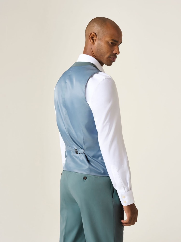 Skopes Green Tailored Fit Beckett Suit Waistcoat - Image 2 of 4
