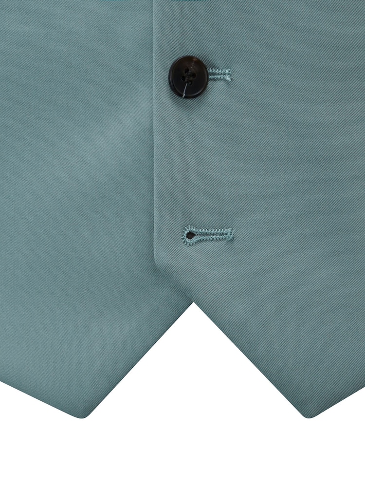 Skopes Green Tailored Fit Beckett Suit Waistcoat - Image 4 of 4