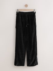 Black Chenille Wide Leg Trousers - Image 6 of 8
