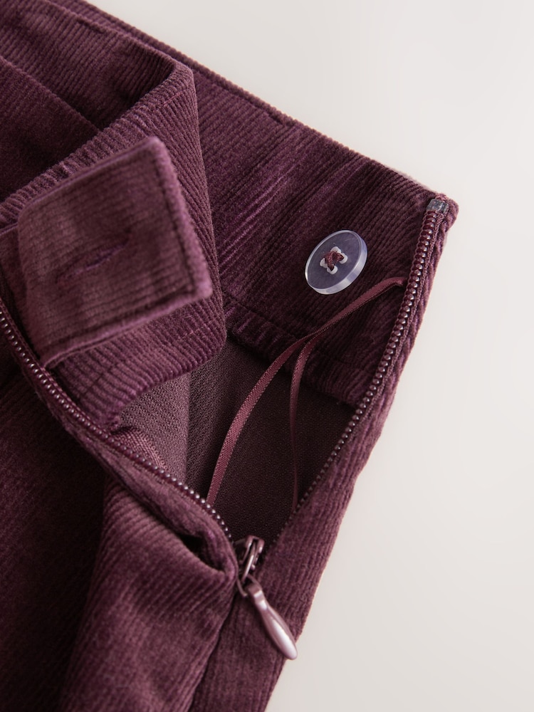 Burgundy Red Corduroy Mini Wrap Skirt - Image 8 of 8 Burgundy Red Corduroy Mini Wrap Skirt - Image 8 of 8