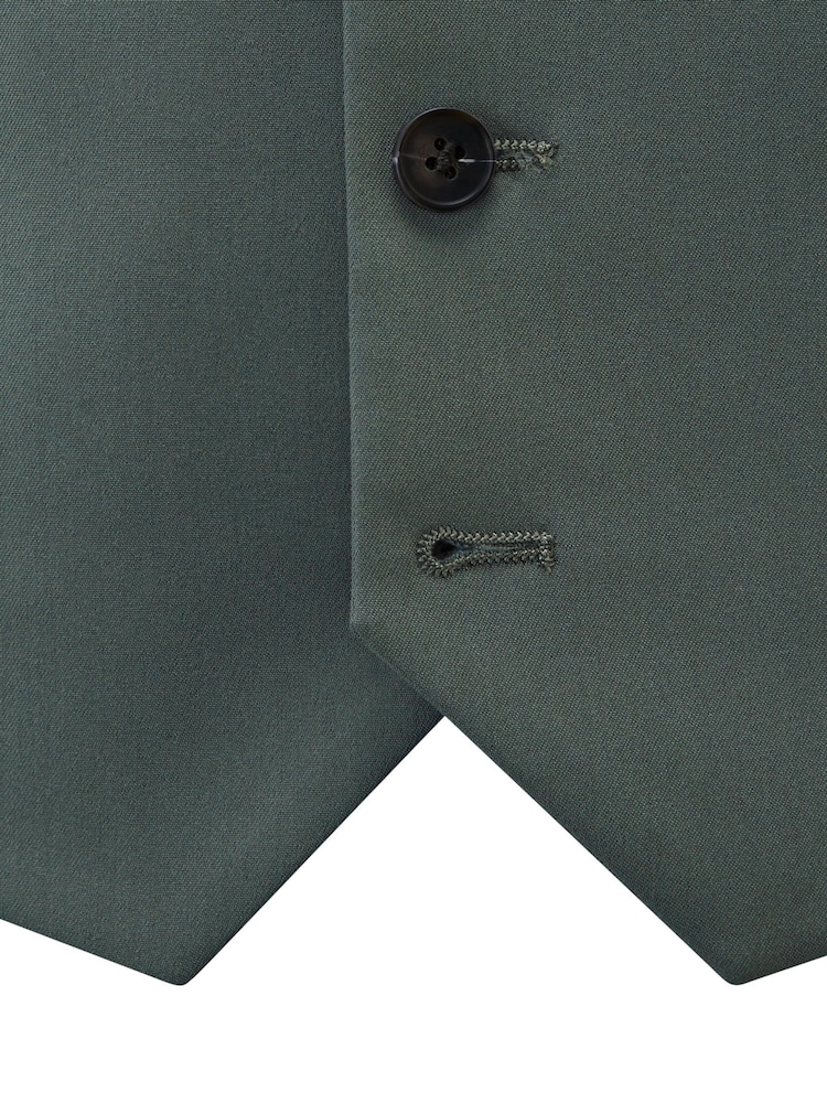 Skopes Green Tailored Fit Beckett Suit Waistcoat - Image 4 of 4