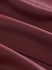 Burgundy Red Faux Leather Mini Skirt - Image 9 of 10