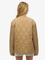 Superdry Brown Oversized Surplus Quilted Liner Jacket - Image 2 of 6