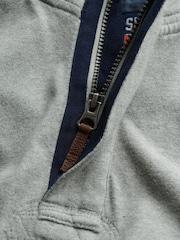 Superdry Grey 100% Cottton Classics Jersey Half Zip Jumper - Image 5 of 5