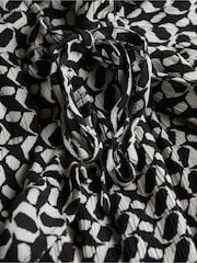 Superdry Black Short Sleeve Printed Mini Wrap Dress - Image 7 of 7