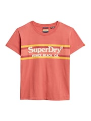 Superdry Orange Venue Outdoors Fitted 100% Cotton T-Shirt - Image 5 of 6