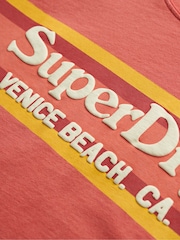 Superdry Orange Venue Outdoors Fitted 100% Cotton T-Shirt - Image 6 of 6