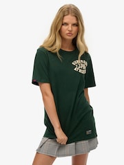 Superdry Green Oversized Vintage Athletic Short Sleeve 100% Cottton T-Shirt - Image 1 of 5