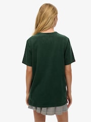 Superdry Green Oversized Vintage Athletic Short Sleeve 100% Cottton T-Shirt - Image 2 of 5