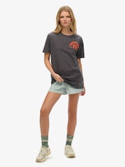 Superdry Grey Oversized 100% Cotton Vintage Athletic Short Sleeve T-Shirt - Image 3 of 6