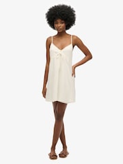 Superdry White Textured Woven Cami Mini Dress - Image 2 of 7