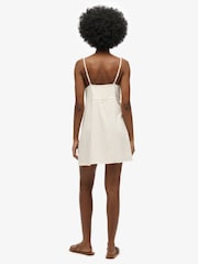 Superdry White Textured Woven Cami Mini Dress - Image 3 of 7